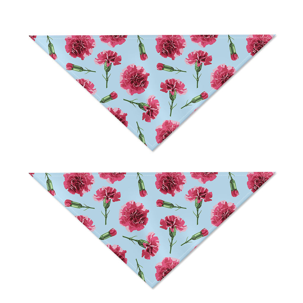 Pink Carnation Pattern Print Dog Bandana