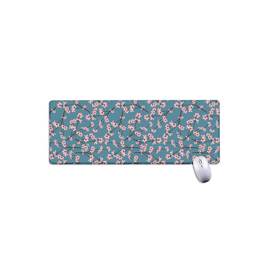 Pink Cherry Blossom Pattern Print Extended Mouse Pad
