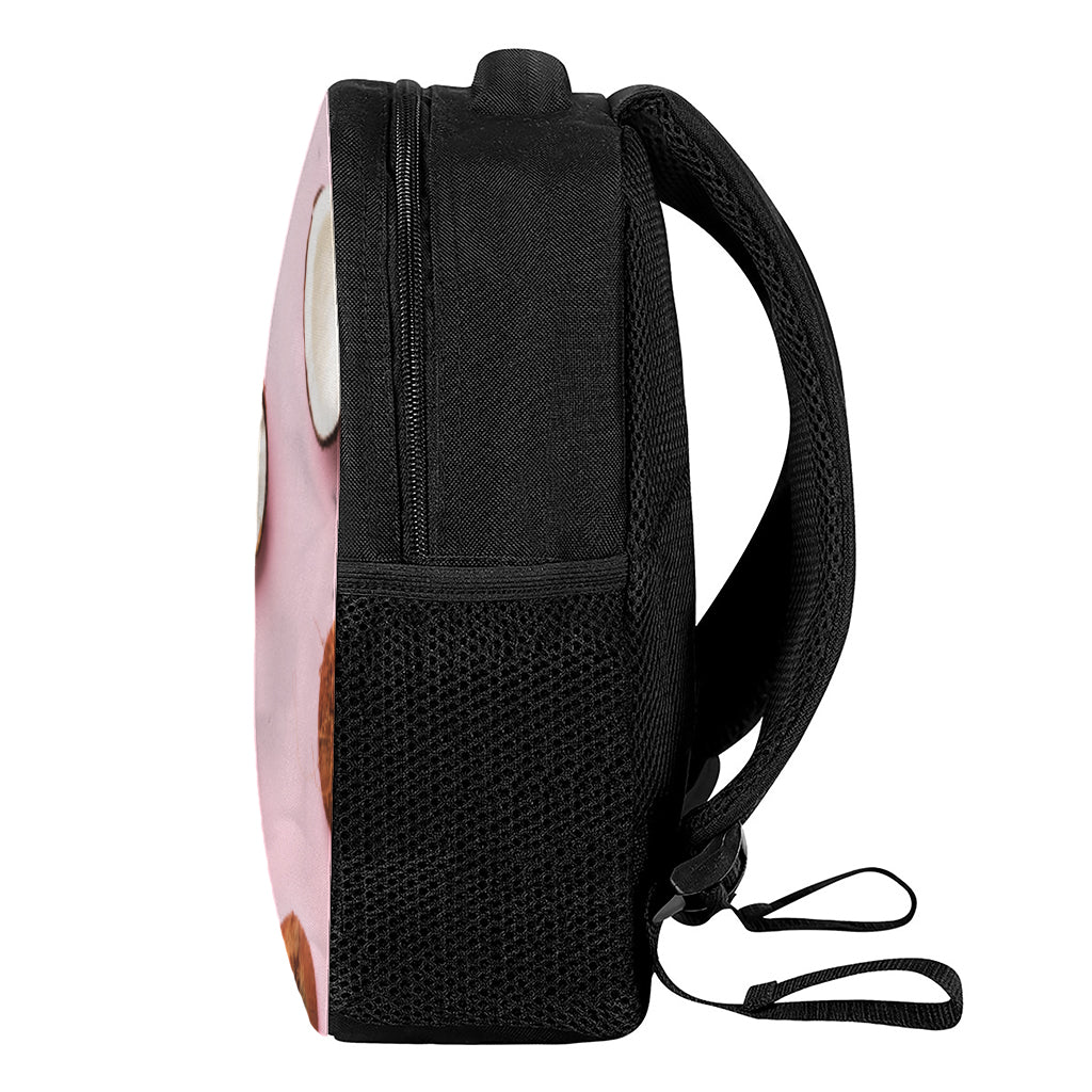 Pink Coconut Pattern Print Casual Backpack
