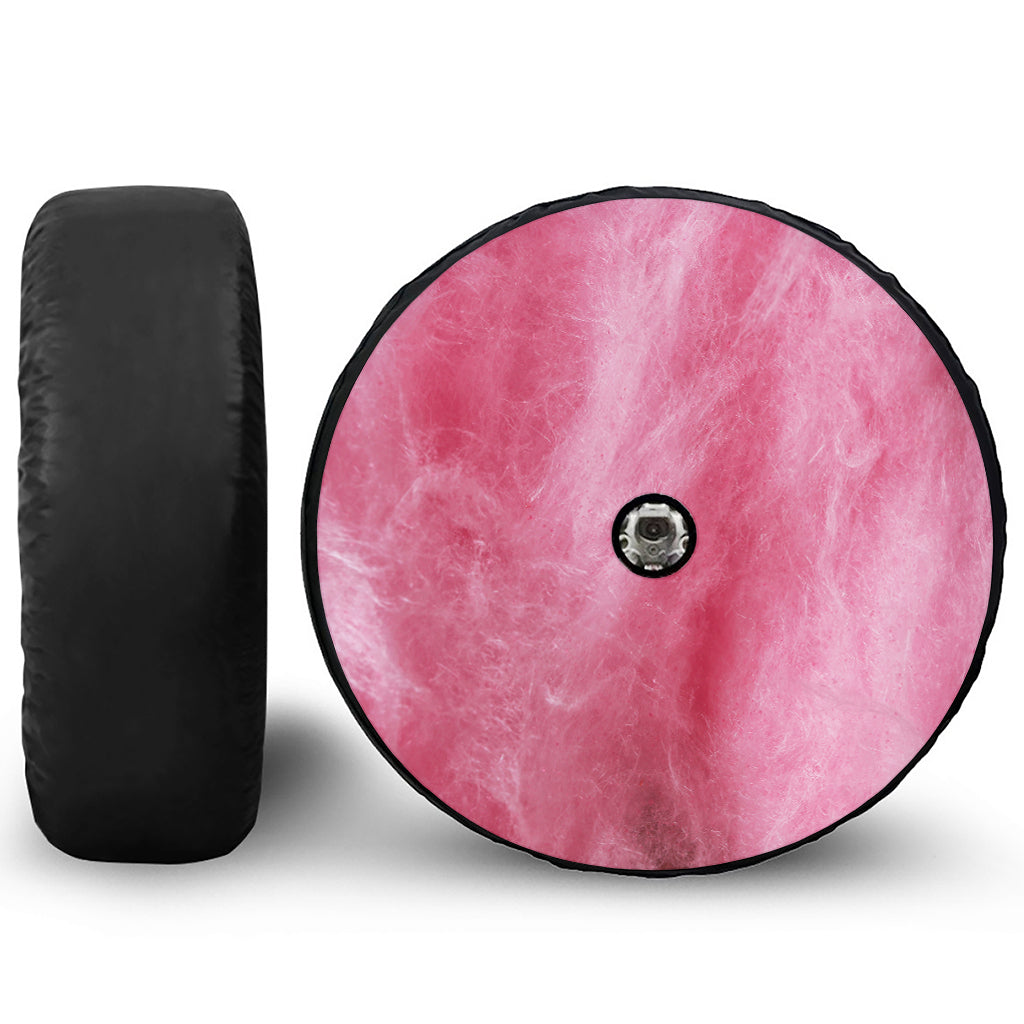 Pink Cotton Candy Print Tire Cover With Camera Hole