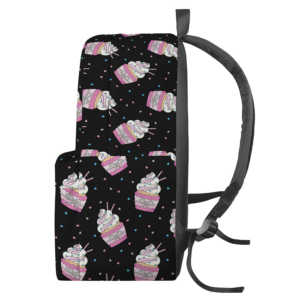 Pink Cupcake Pattern Print Backpack