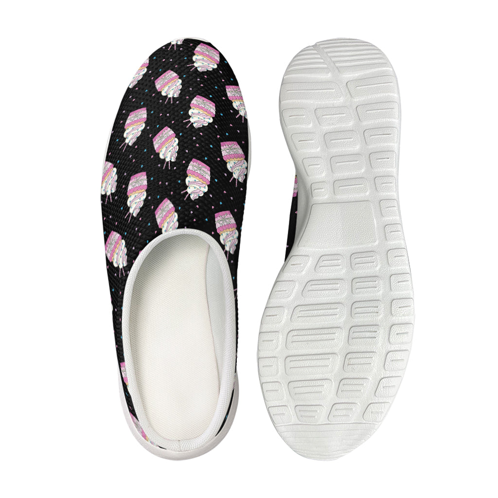 Pink Cupcake Pattern Print Mesh Casual Shoes