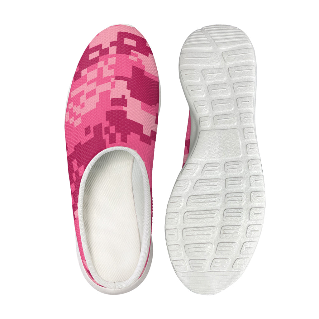 Pink Digital Camo Pattern Print Mesh Casual Shoes