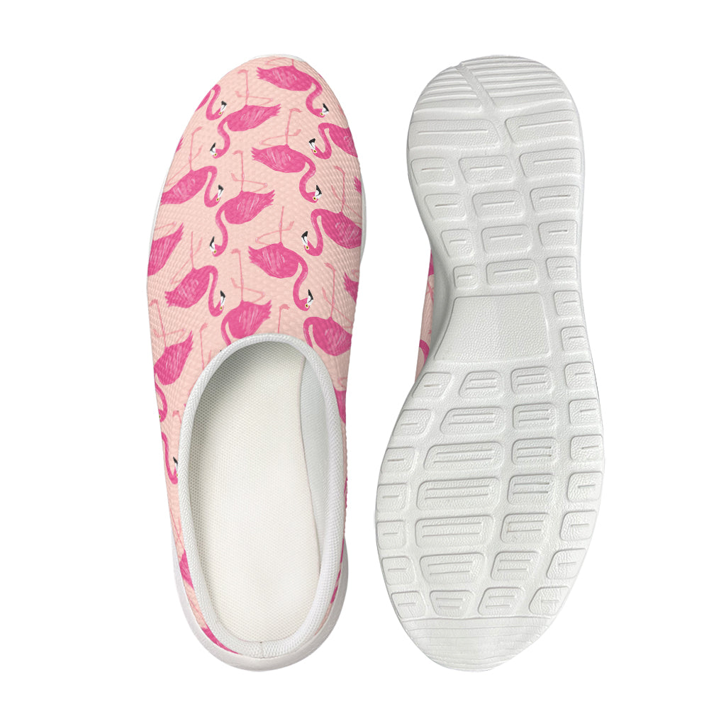Pink Flamingo Pattern Print Mesh Casual Shoes