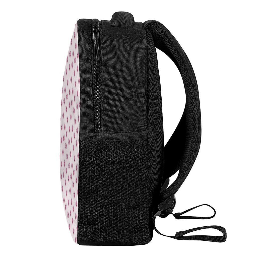 Pink Ladybug Pattern Print Casual Backpack