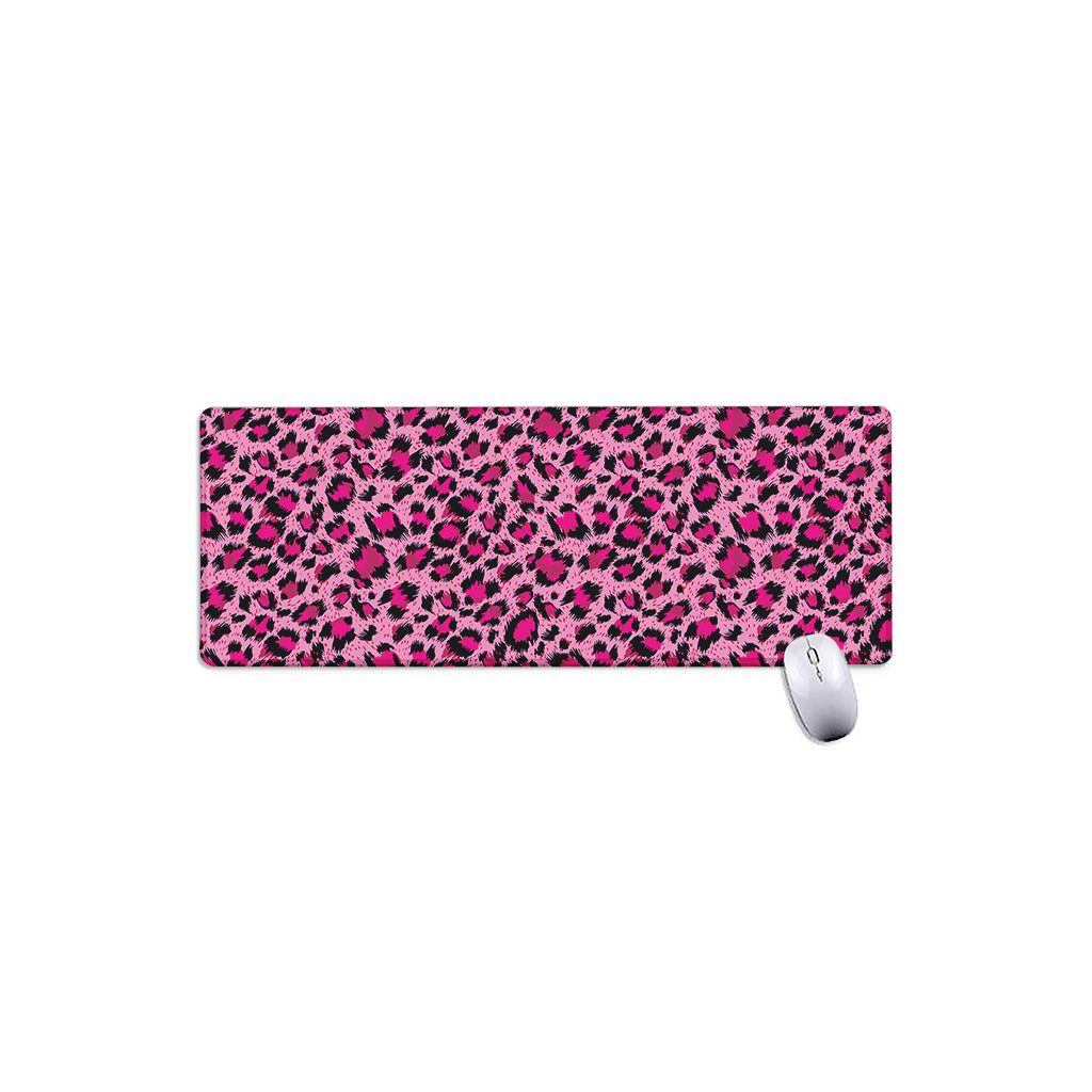 Pink Leopard Print Extended Mouse Pad