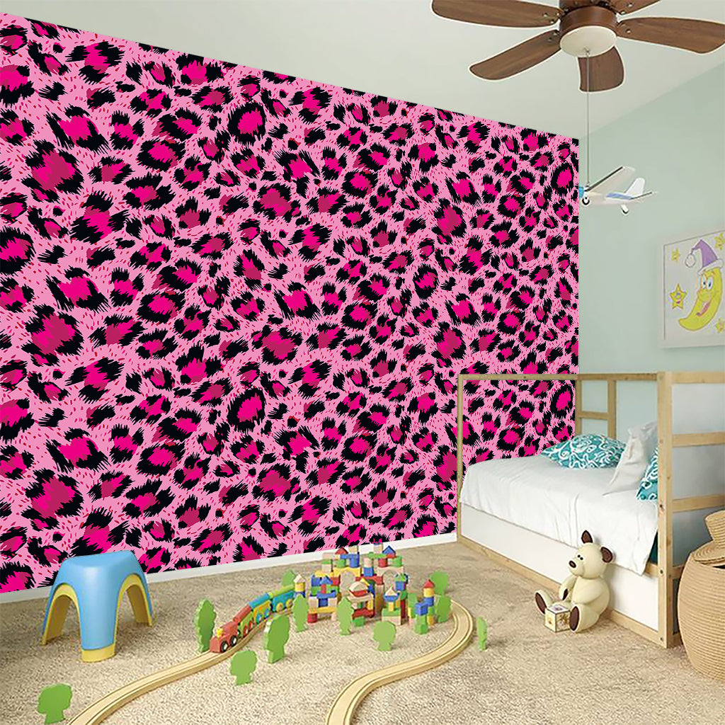 Pink Leopard Print Wall Sticker
