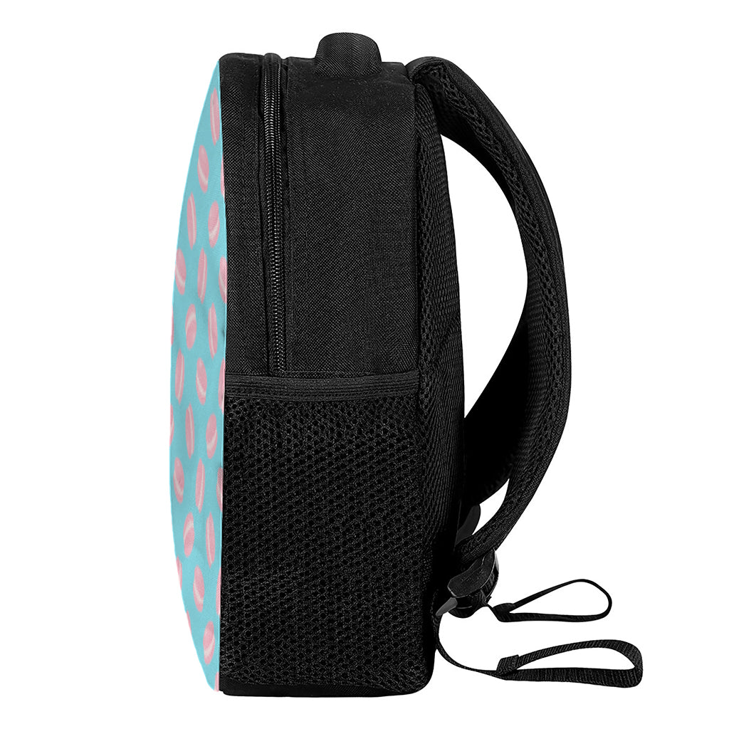 Pink Macaron Pattern Print Casual Backpack