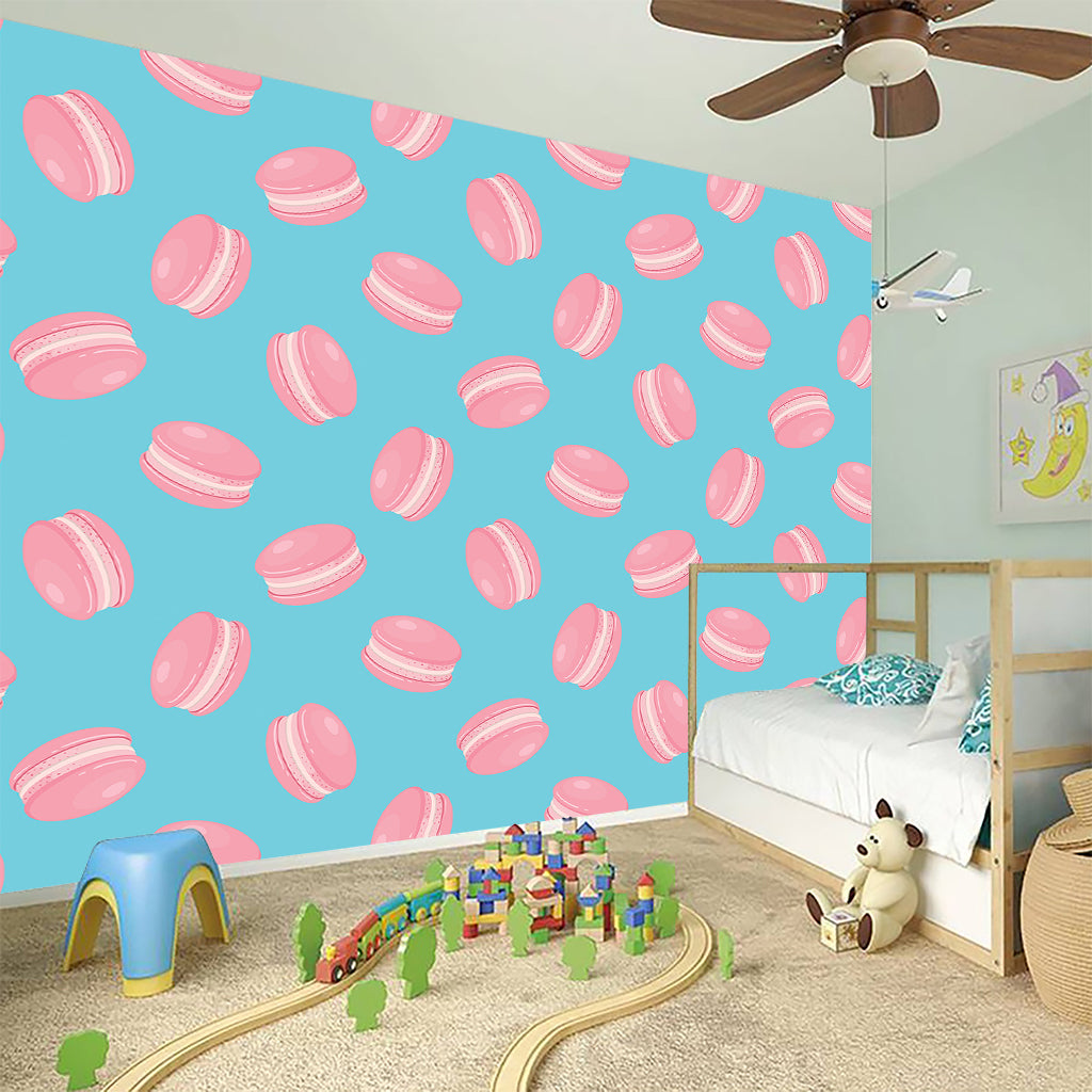 Pink Macaron Pattern Print Wall Sticker