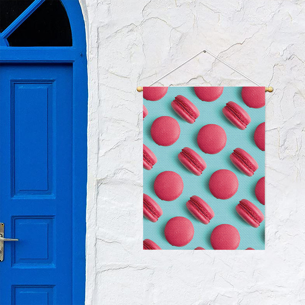 Pink Macarons Print Garden Flag