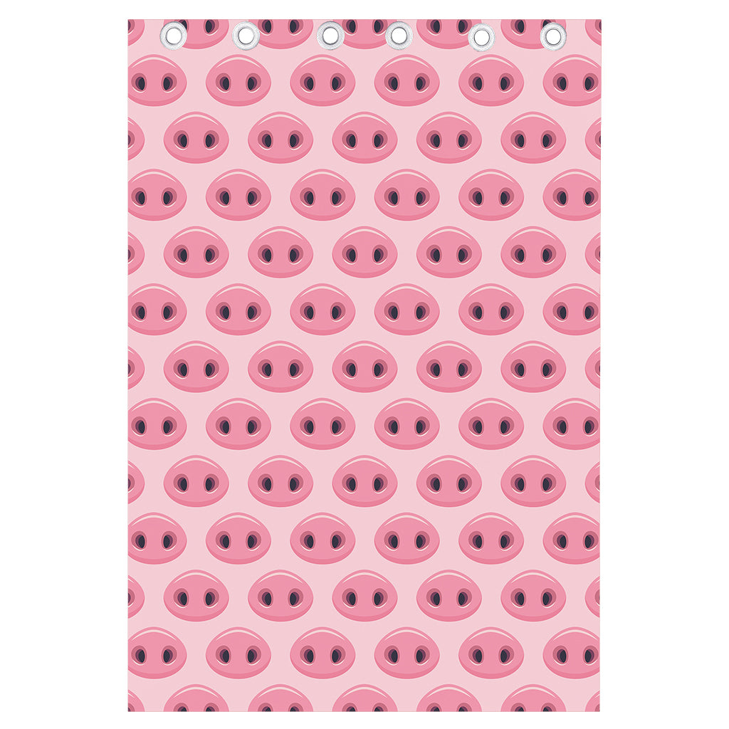 Pink Pig Nose Pattern Print Curtain