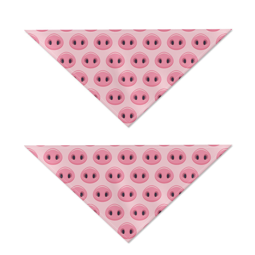 Pink Pig Nose Pattern Print Dog Bandana