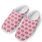 Pink Pig Nose Pattern Print Mesh Casual Shoes