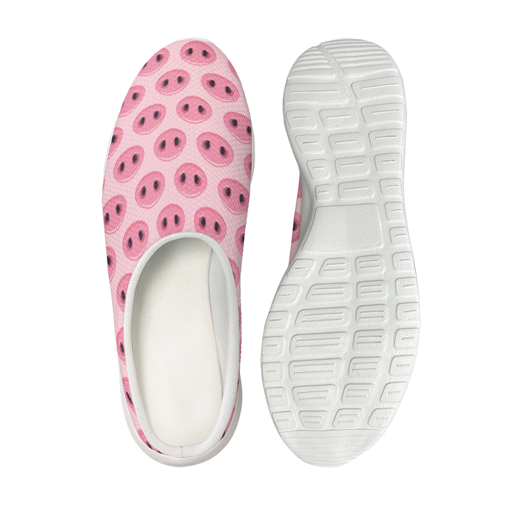 Pink Pig Nose Pattern Print Mesh Casual Shoes