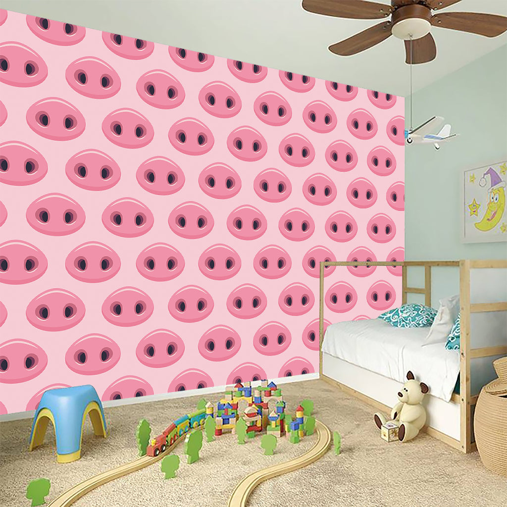 Pink Pig Nose Pattern Print Wall Sticker