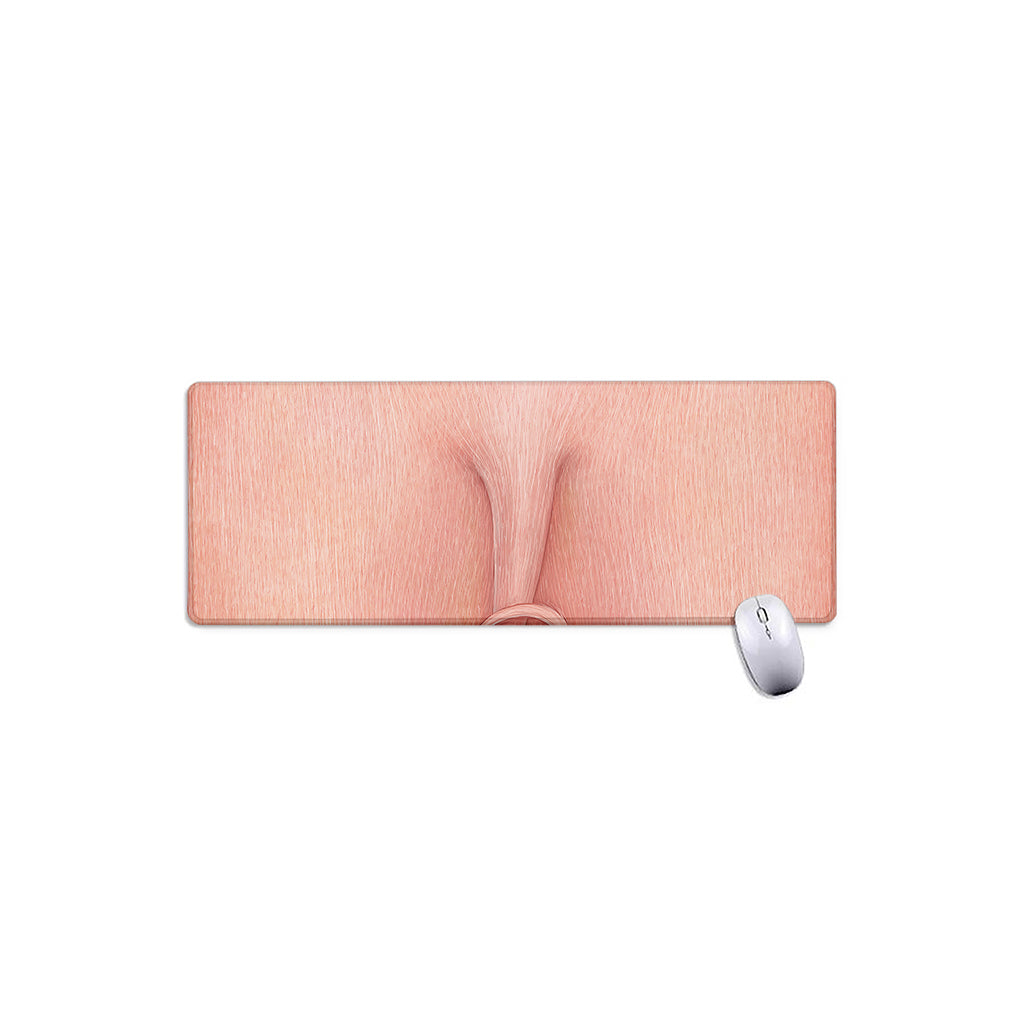 Pink Pig Tail Print Extended Mouse Pad