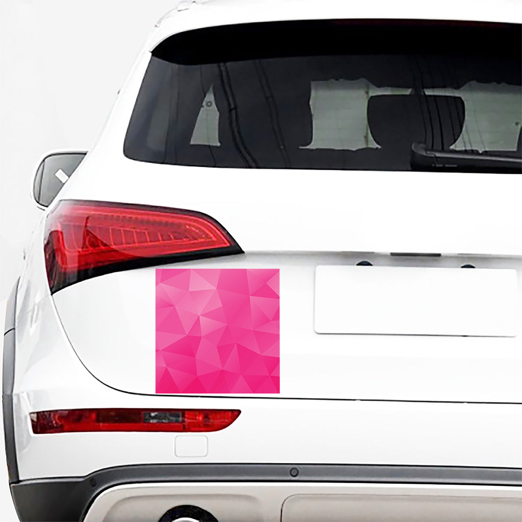 Pink Polygonal Geometric Print Car Sticker