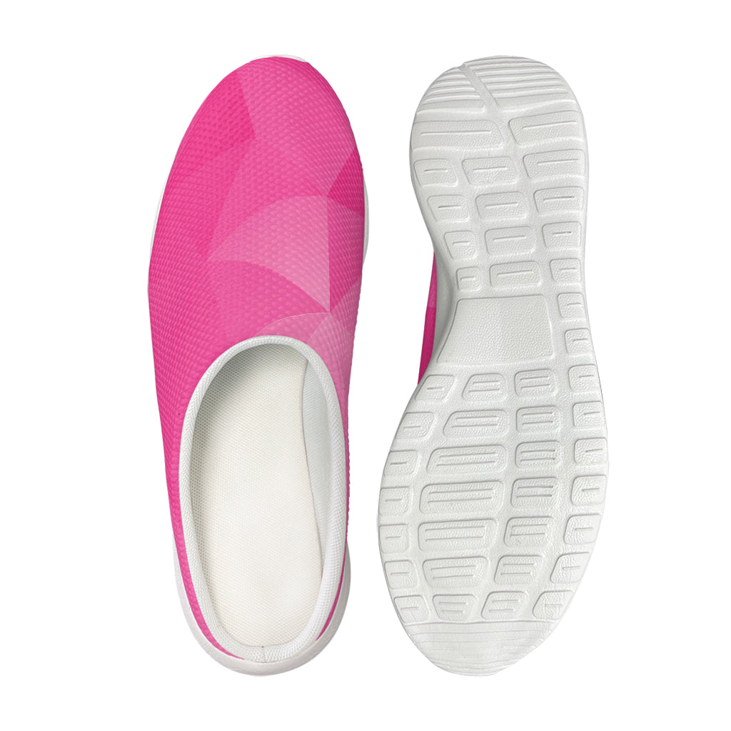 Pink Polygonal Geometric Print Mesh Casual Shoes