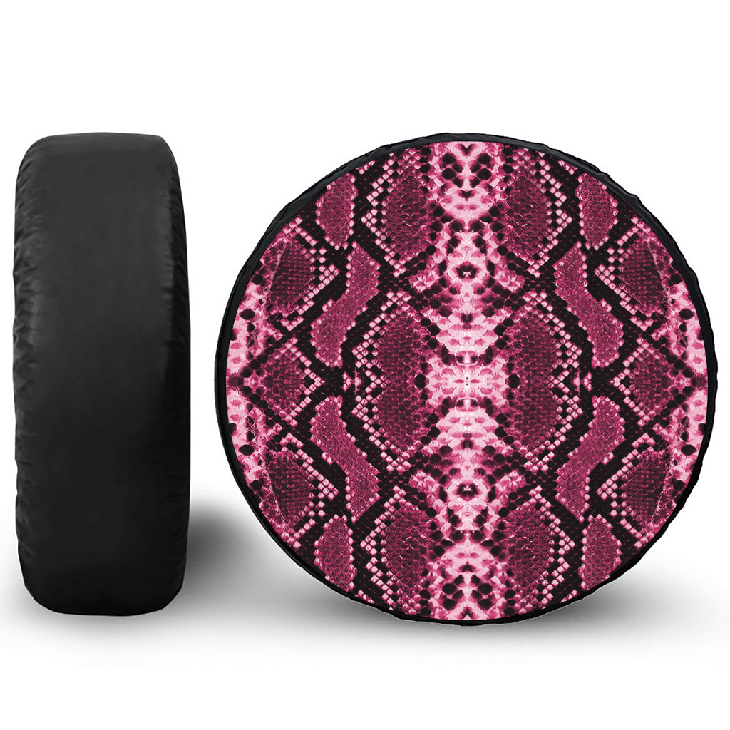 Pink Python Snakeskin Print Tire Cover