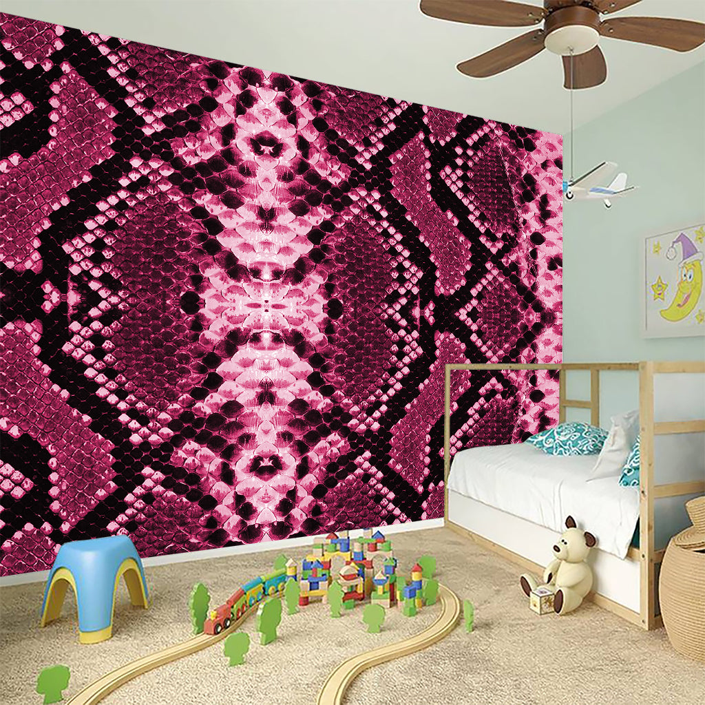Pink Python Snakeskin Print Wall Sticker