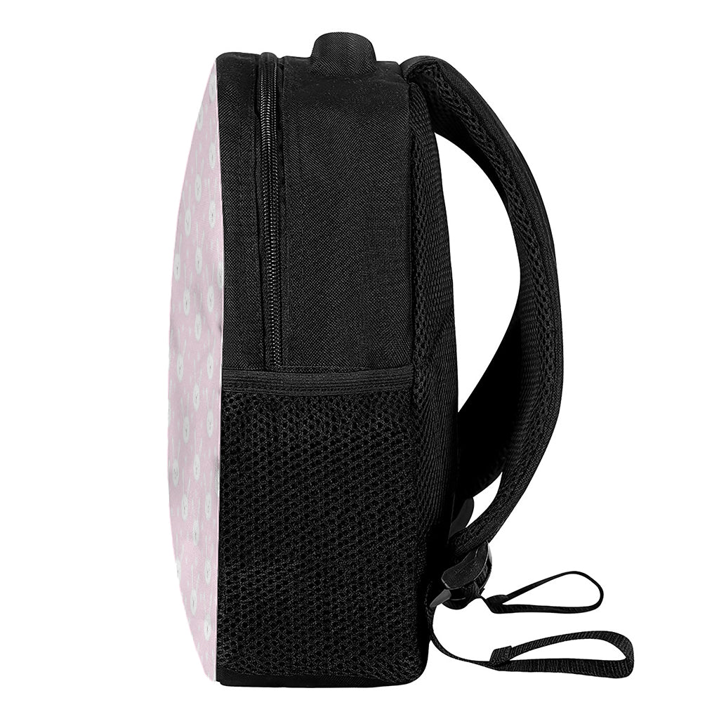Pink Rabbit Pattern Print Casual Backpack