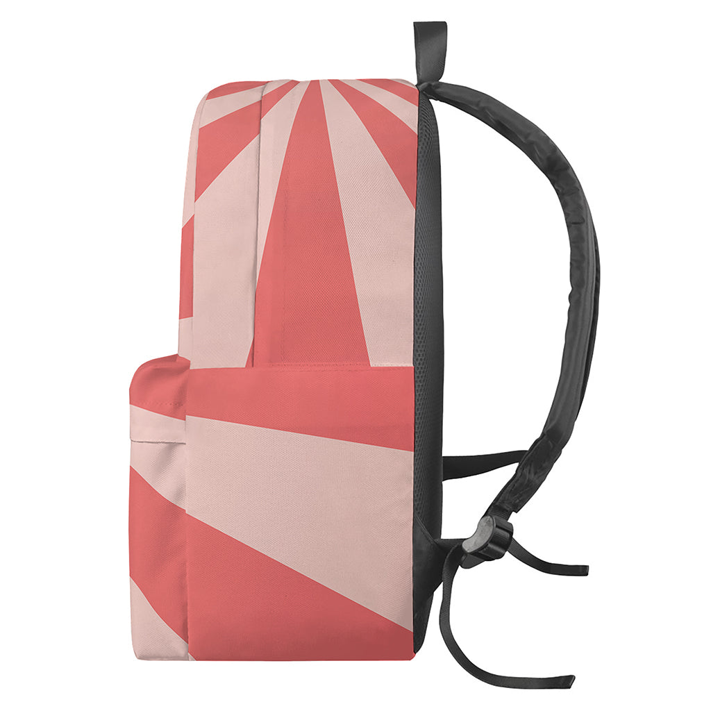 Pink Radial Rays Print Backpack