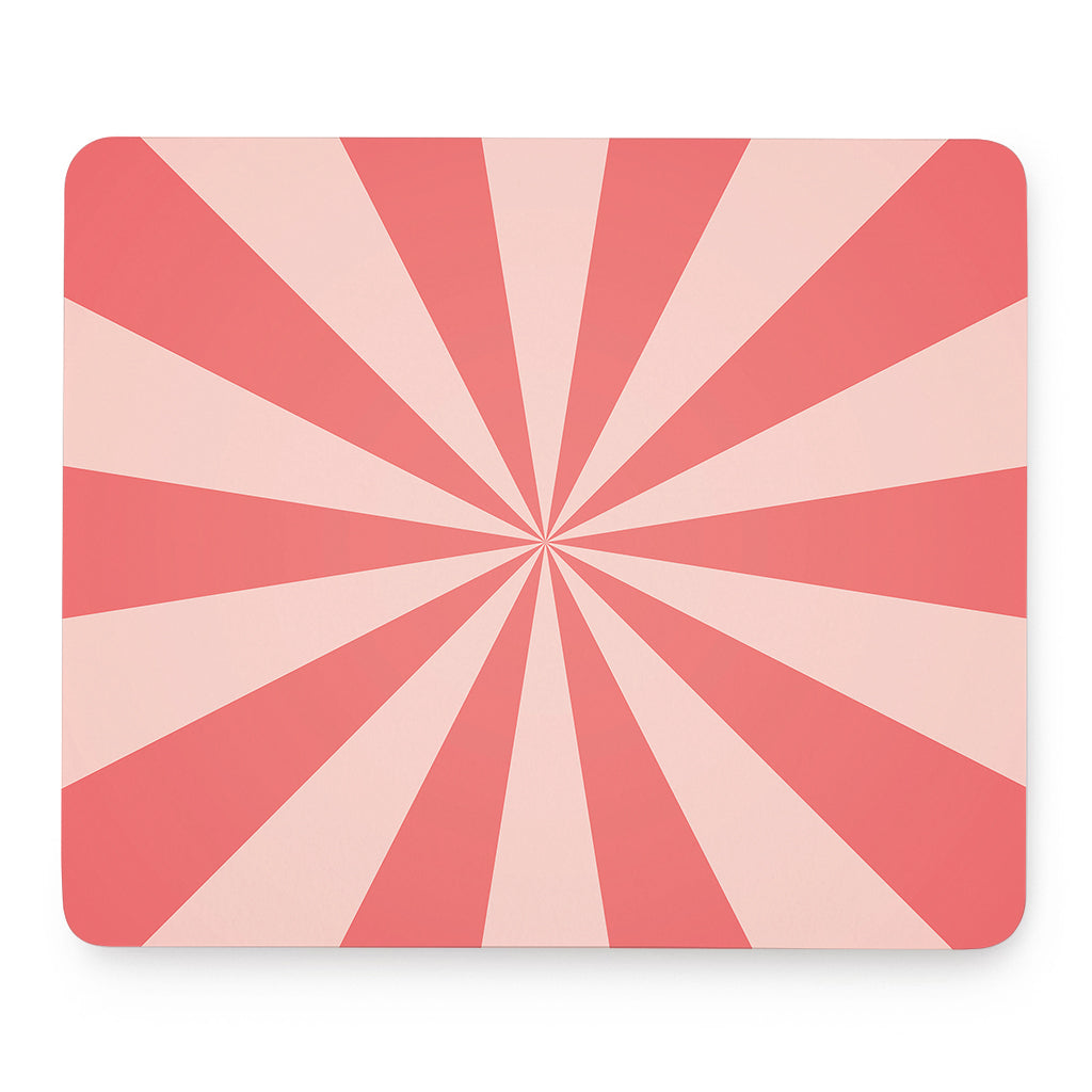 Pink Radial Rays Print Mouse Pad