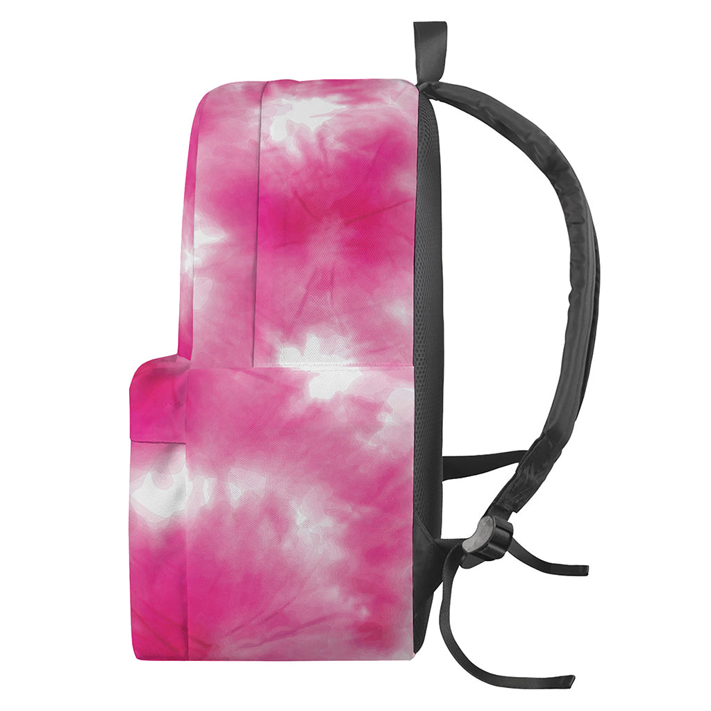 Pink Shibori Tie Dye Print Backpack