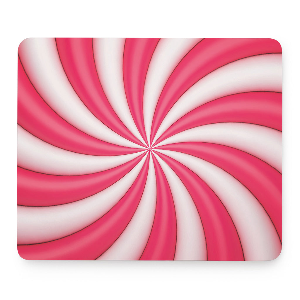Pink Swirl Candy Print Mouse Pad