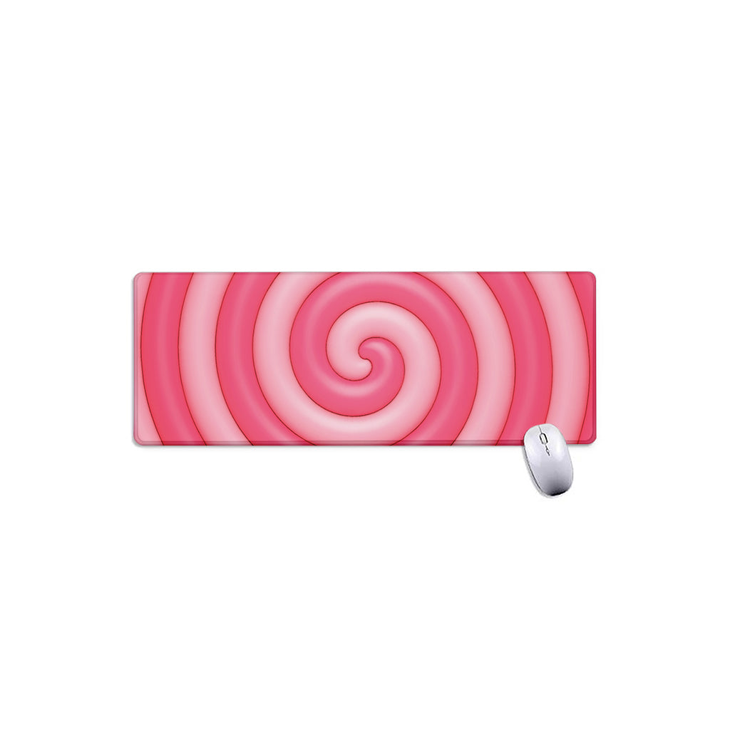 Pink Swirl Lollipop Print Extended Mouse Pad