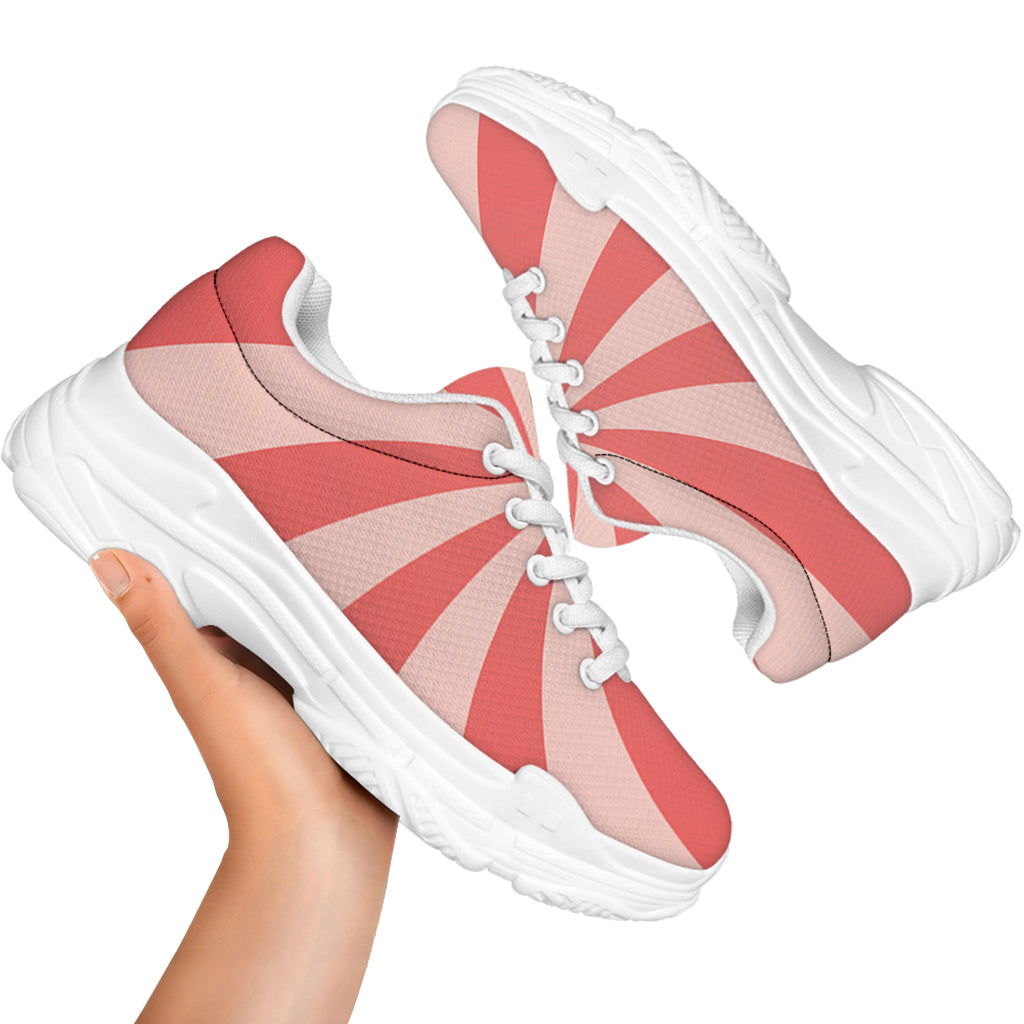 Pink Swirl Print White Chunky Shoes