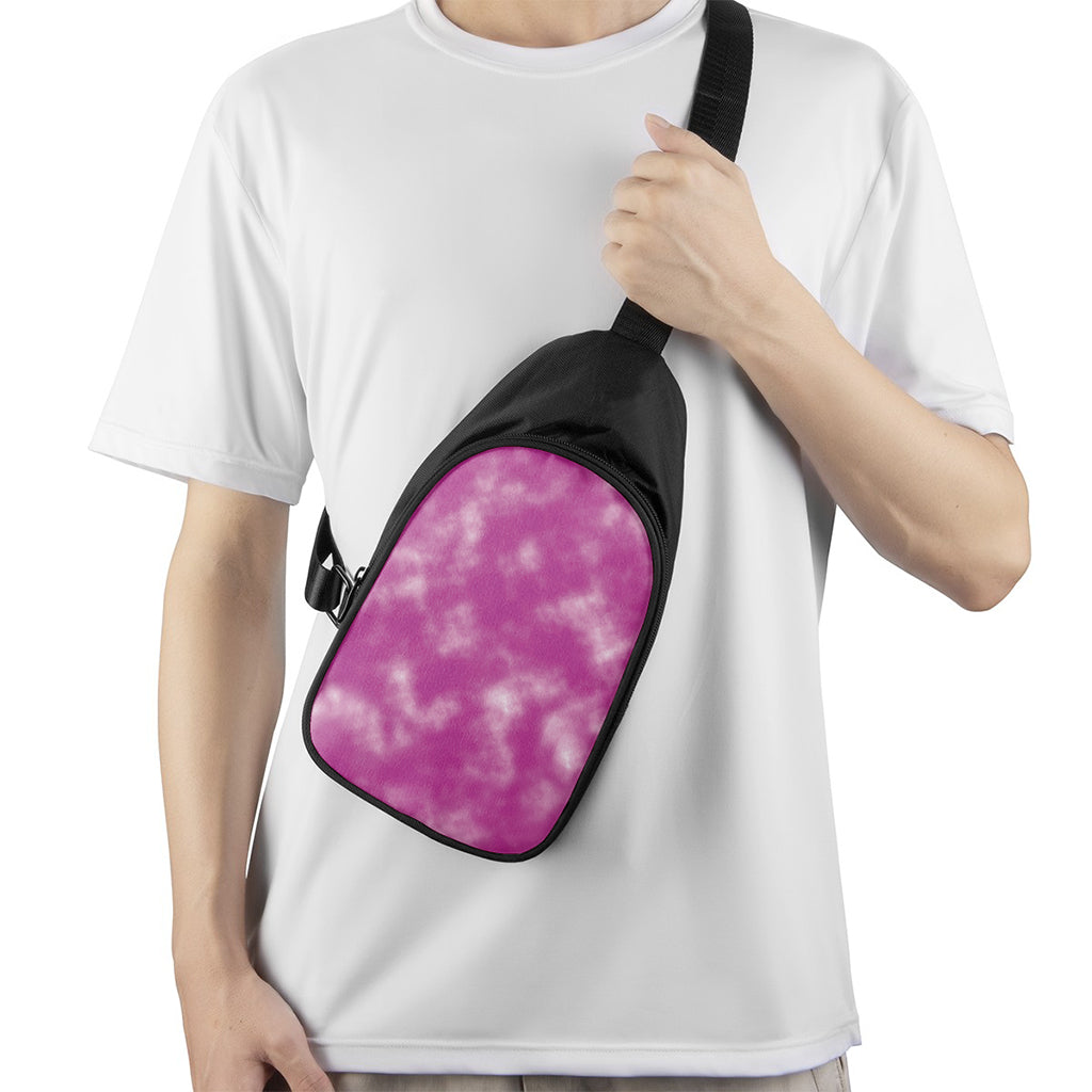 Pink Tie Dye Print Chest Bag