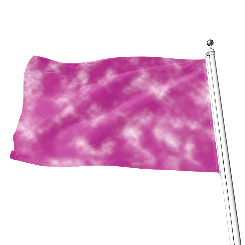 Pink Tie Dye Print Flag