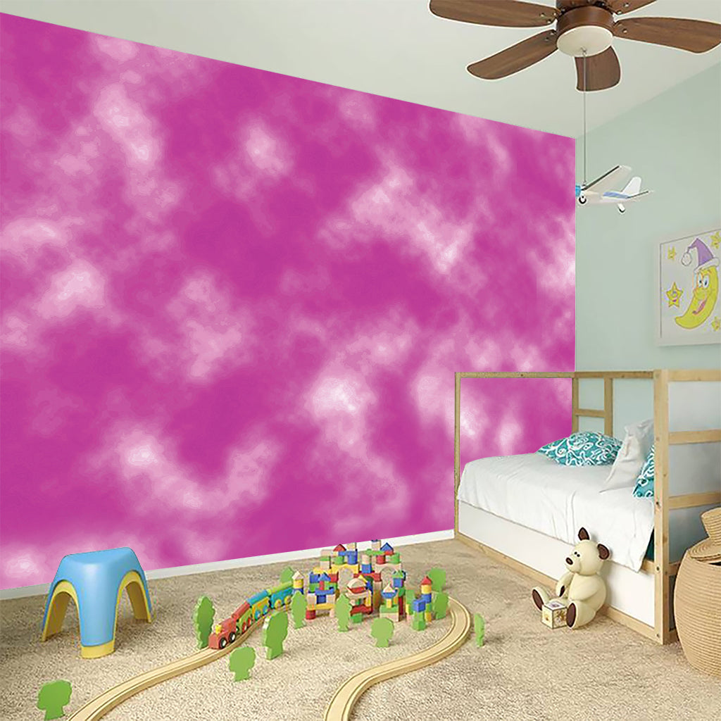 Pink Tie Dye Print Wall Sticker
