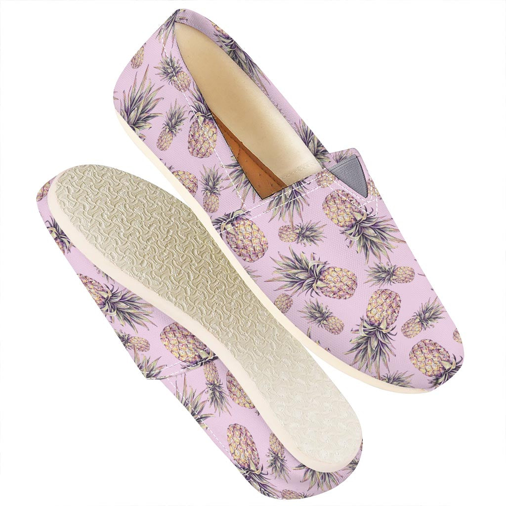 Pink Vintage Pineapple Pattern Print Casual Shoes