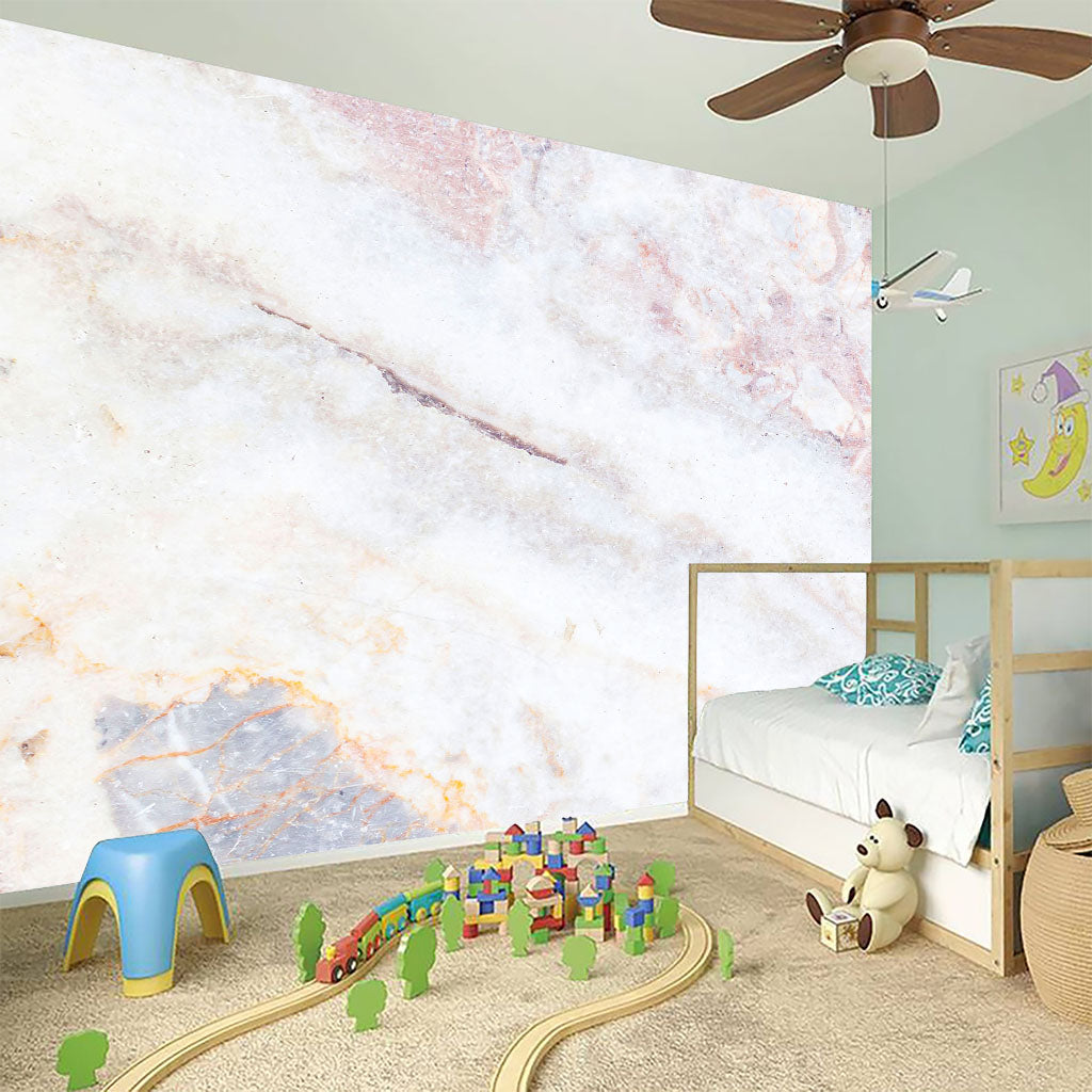 Pink White Grey Marble Print Wall Sticker