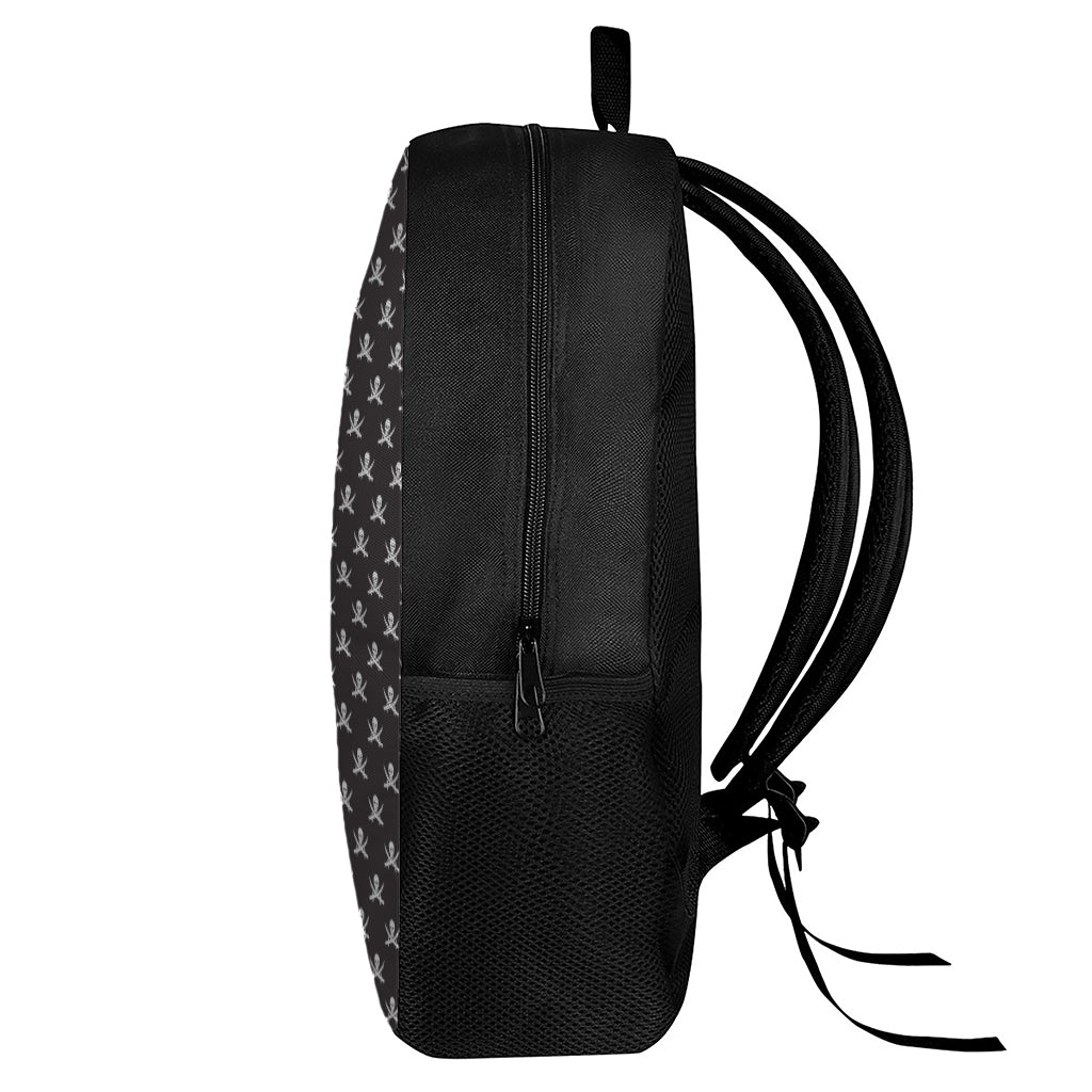 Pirate Skull Symbol Pattern Print 17 Inch Backpack