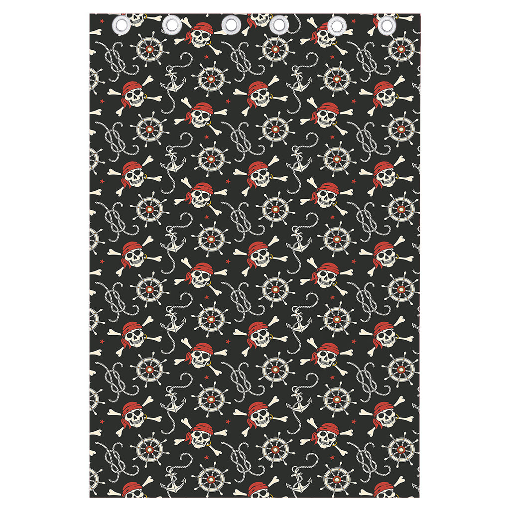 Pirate Theme Pattern Print Curtain