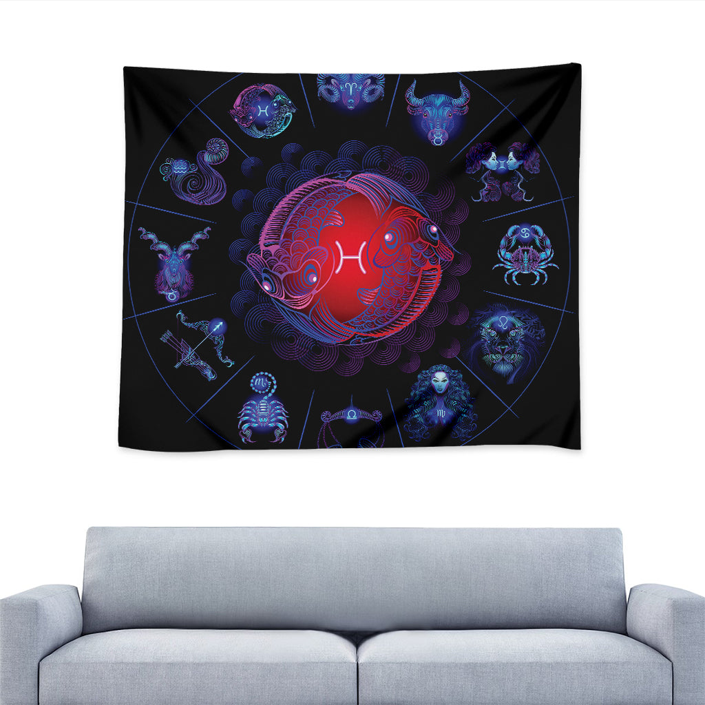 Pisces And Astrological Signs Print Tapestry
