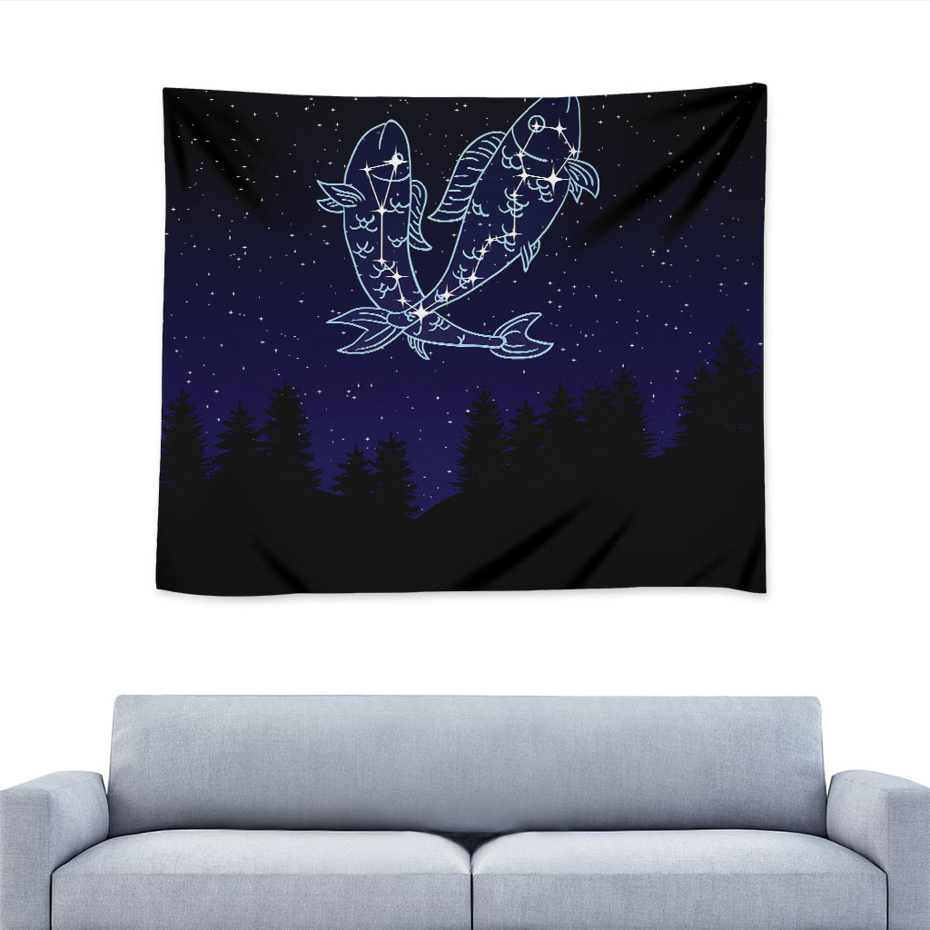 Pisces Constellation Print Tapestry