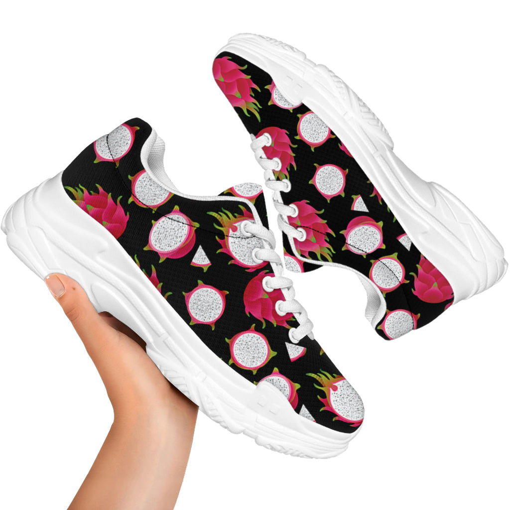 Pitaya Pattern Print White Chunky Shoes