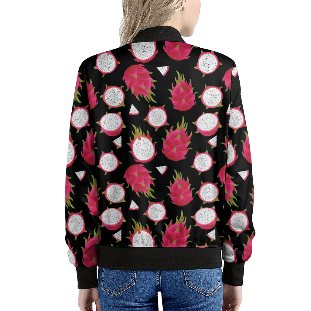 Pitaya Pattern Print Women's Bomber Jacket