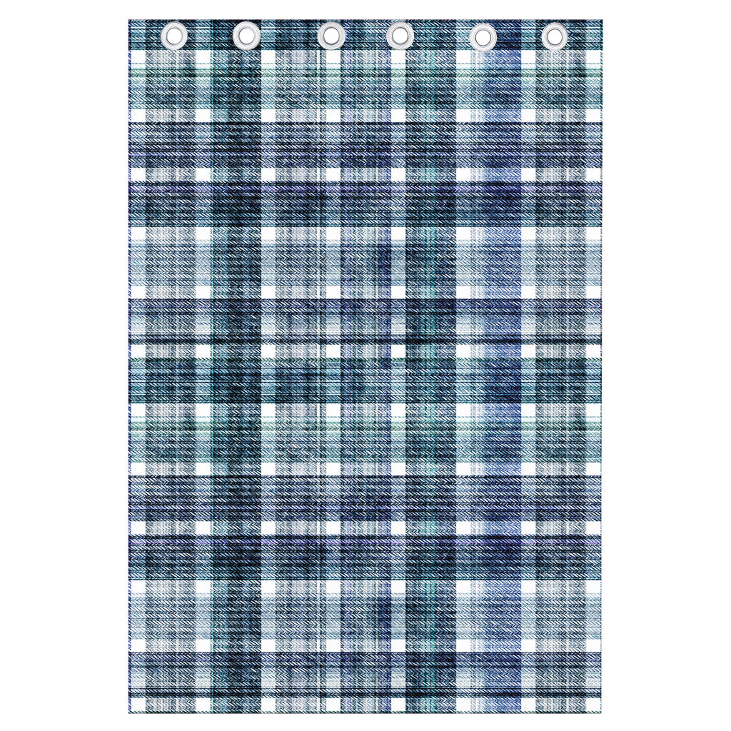 Plaid Denim Jeans Pattern Print Curtain