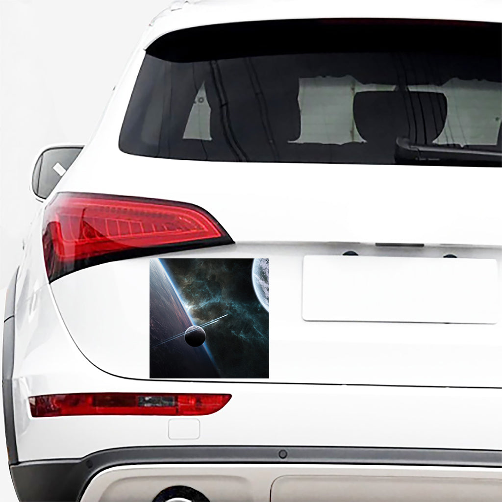 Planet And Space Print Car Sticker