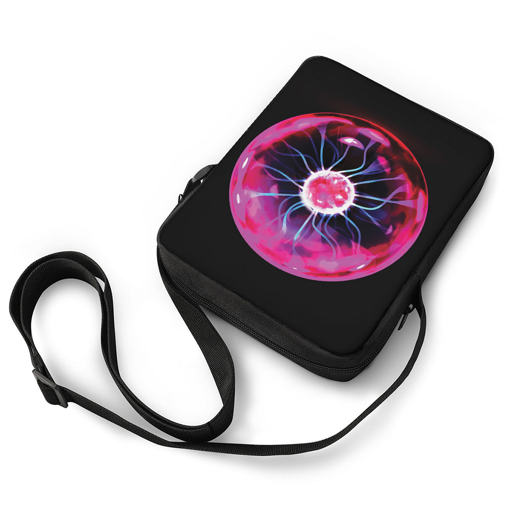 Plasma Ball Print Rectangular Crossbody Bag