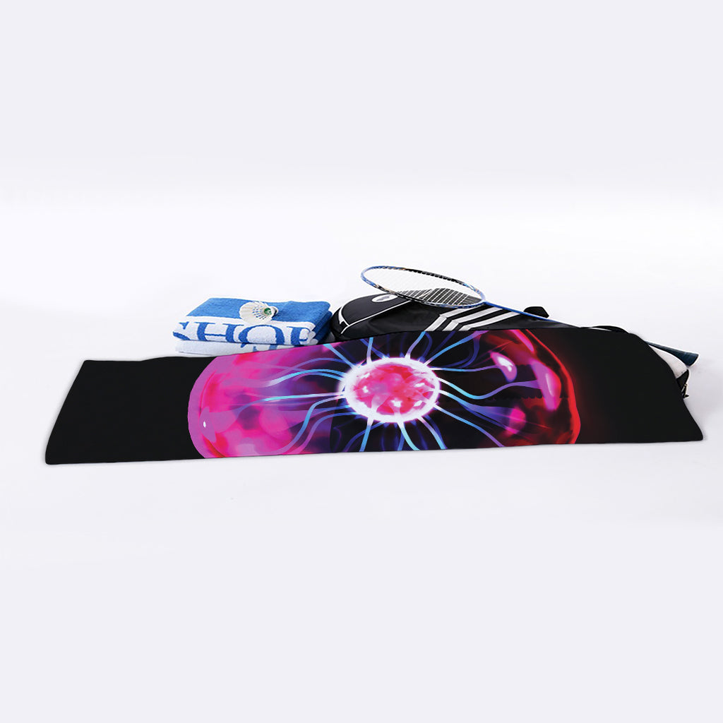 Plasma Ball Print Sports Towel