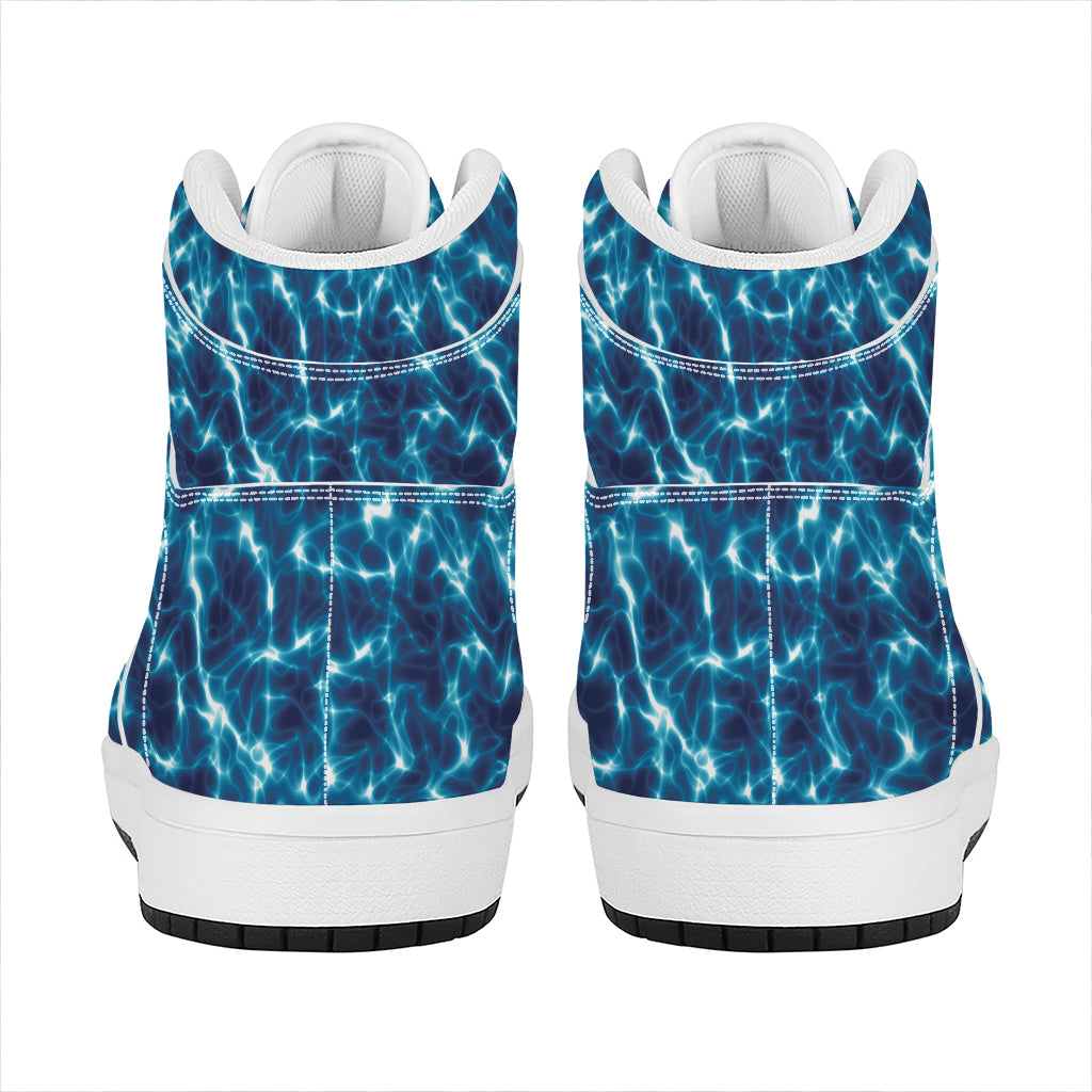 Plasma Energy Print High Top Leather Sneakers