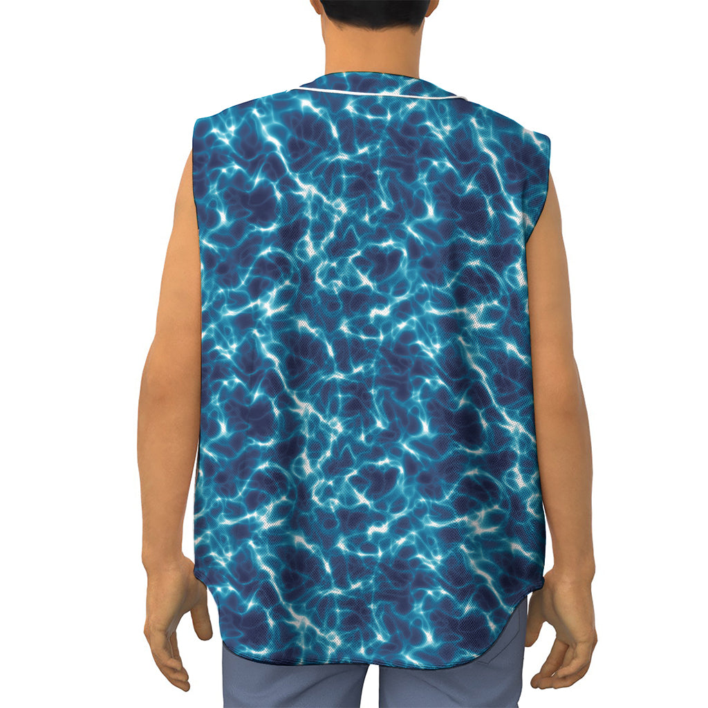 Plasma Energy Print Sleeveless Baseball Jersey