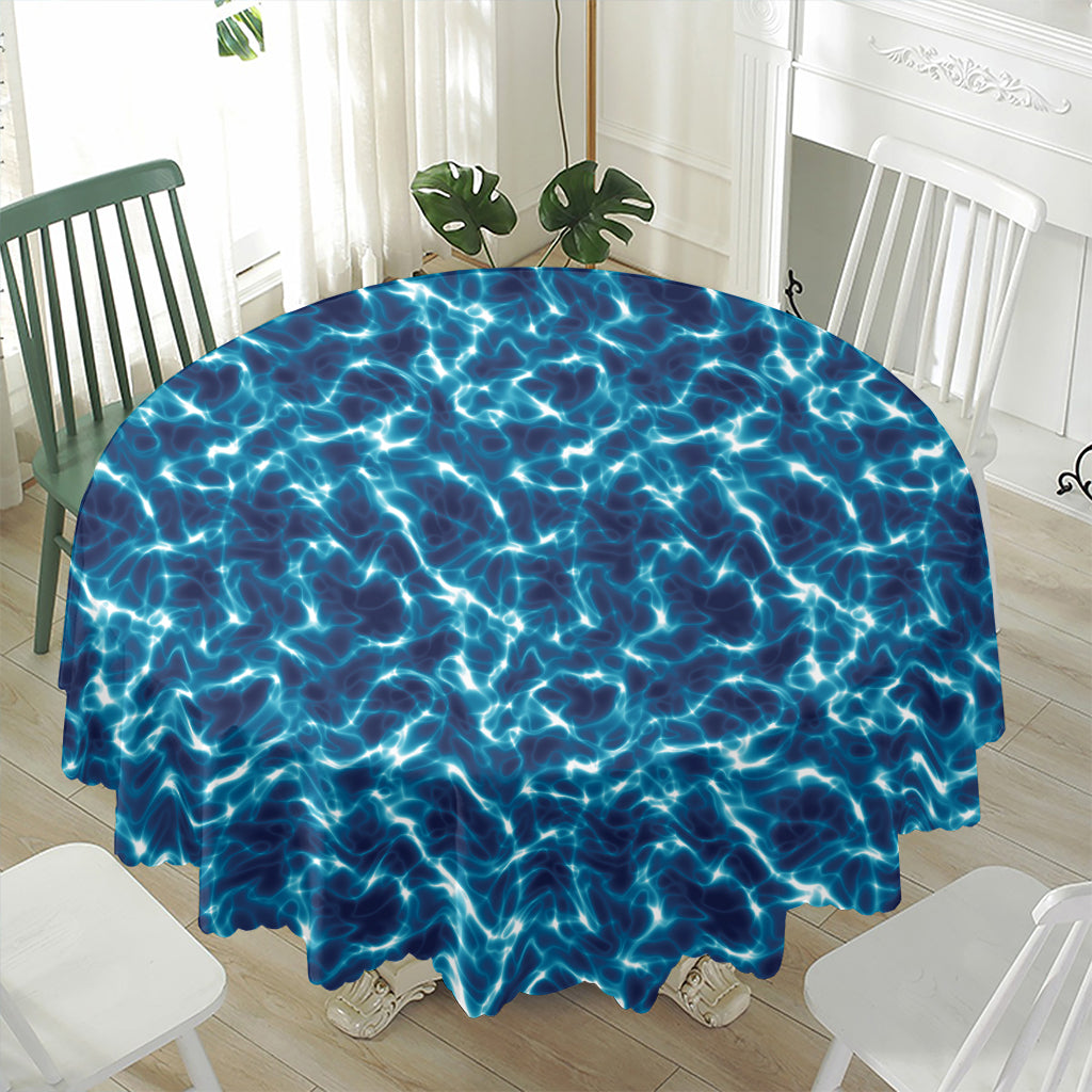 Plasma Energy Print Waterproof Round Tablecloth