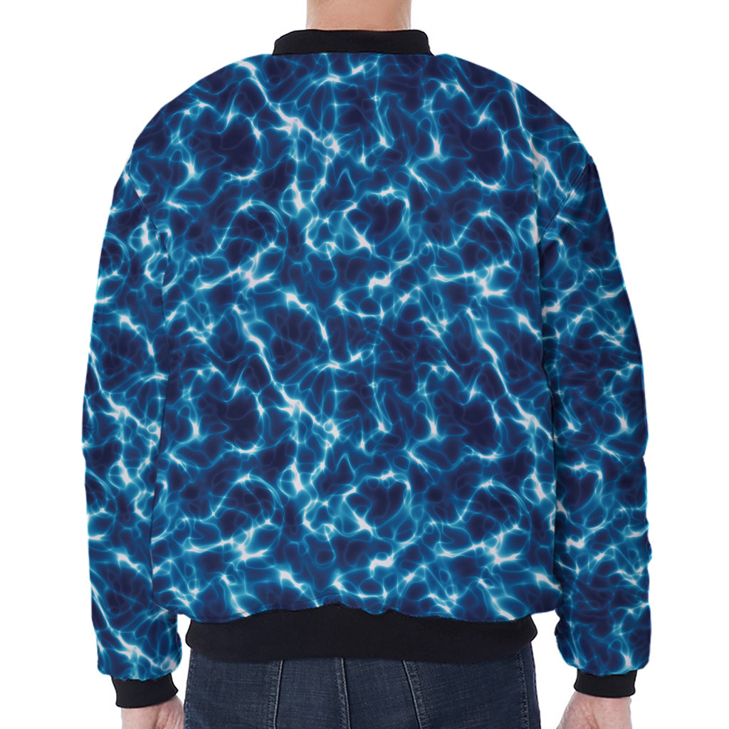 Plasma Energy Print Zip Sleeve Bomber Jacket